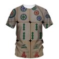 thumbnail image 1 of Nouveaux T-Shirts Graphiques ity mahjong pour Hommes Été Décontracté Amusant Imprimé Col Rond Manches Courtes, 1 of 5