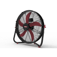 thumbnail image 1 of (Open Box) Hyper Tough Sealed Motor Drum Fan with Wall Mount, 3 Speeds, 20 Inch, Black/Red, 1 of 9