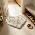 thumbnail image 6 of Byujiro Heart Shaped Fluffy Rug, Soft Plush Bedside Floor Mat for Bedroom Living Room, Non Slip Washable Carpet, 16 x 20 Inches, 6 of 6