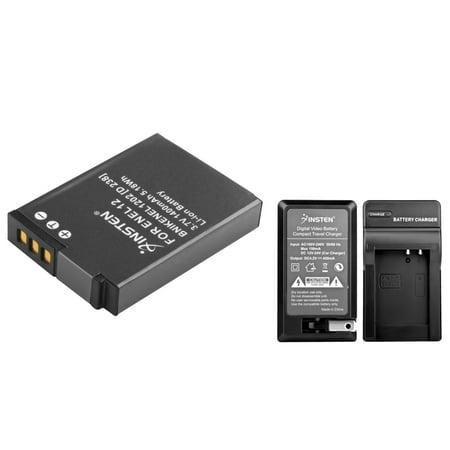 Insten EN-EL12 Battery + Home/Car Charger For Nikon CoolPix S8000 S800c S8100 S6000 S6100 S6300 S9100 S9200 S9300 AW100