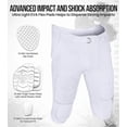 thumbnail image 4 of Exxact Sports Proline Youth Integrated Football Pants with 7 Flex Pads, Lightweight Football Practice Pants for Protection (YS, White), 4 of 7