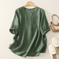 thumbnail image 2 of Sexlip Womens Swimsuit Set Ruched V Neck Cover Up Design Short Sleeve Relaxed Silhouette Quick Dry Fabric for Beach Outings Green L, 2 of 9