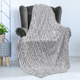 thumbnail image 4 of Grey and White Soft Flannel Fleece Throw Blanket, Floral Petals Branches and Leaves Faded Toned Abstract Blossoms Pattern, Cozy Plush for Indoor and Outdoor Use, 60" x 80", Grey, by Ambesonne, 4 of 5