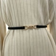 thumbnail image 3 of Surrme Ceintures Ajustables en Cuir PU pour Femmes Fines Boucle Dorée, 3 of 5