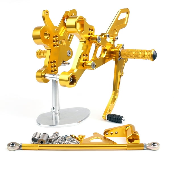 Adjustable Rearset Foot Pegs Footrest Pedal Gold For Yamaha MT 09 FZ 09 14 16 Walmart