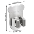 thumbnail image 3 of Cartoon Bear Stainless Steel Mop Holder No Punch Bathroom Mop Rack Strong Storage Solution 5ml, 3 of 4