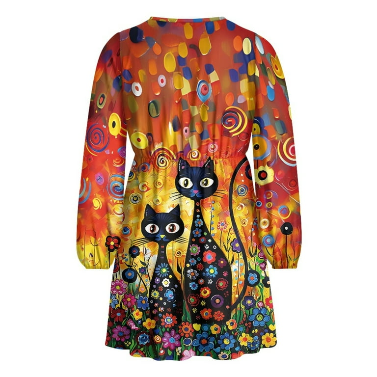 knee length dresses for ladies Feline Good Midi Dress Medium / Ivory/Black main image 0