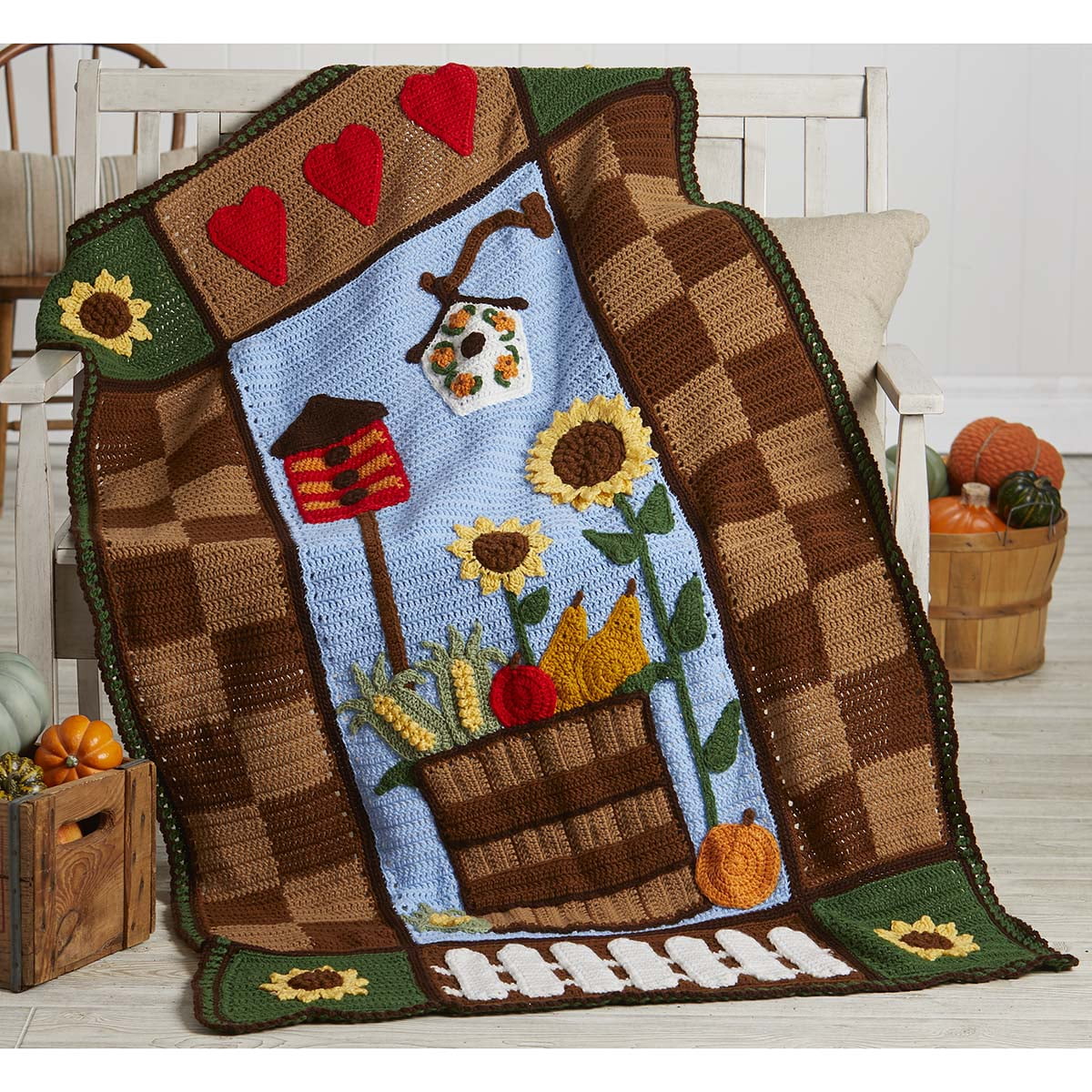 Herrschners® Make Mine Country Crochet Afghan Kit