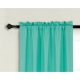thumbnail image 2 of 1 Set Solid Foam Backing Lined Room Darkening Blackout Window Curtain Panel Treatment Drape Rod Pocket Matte in Different Sizes 63", MINT R64, 2 of 2