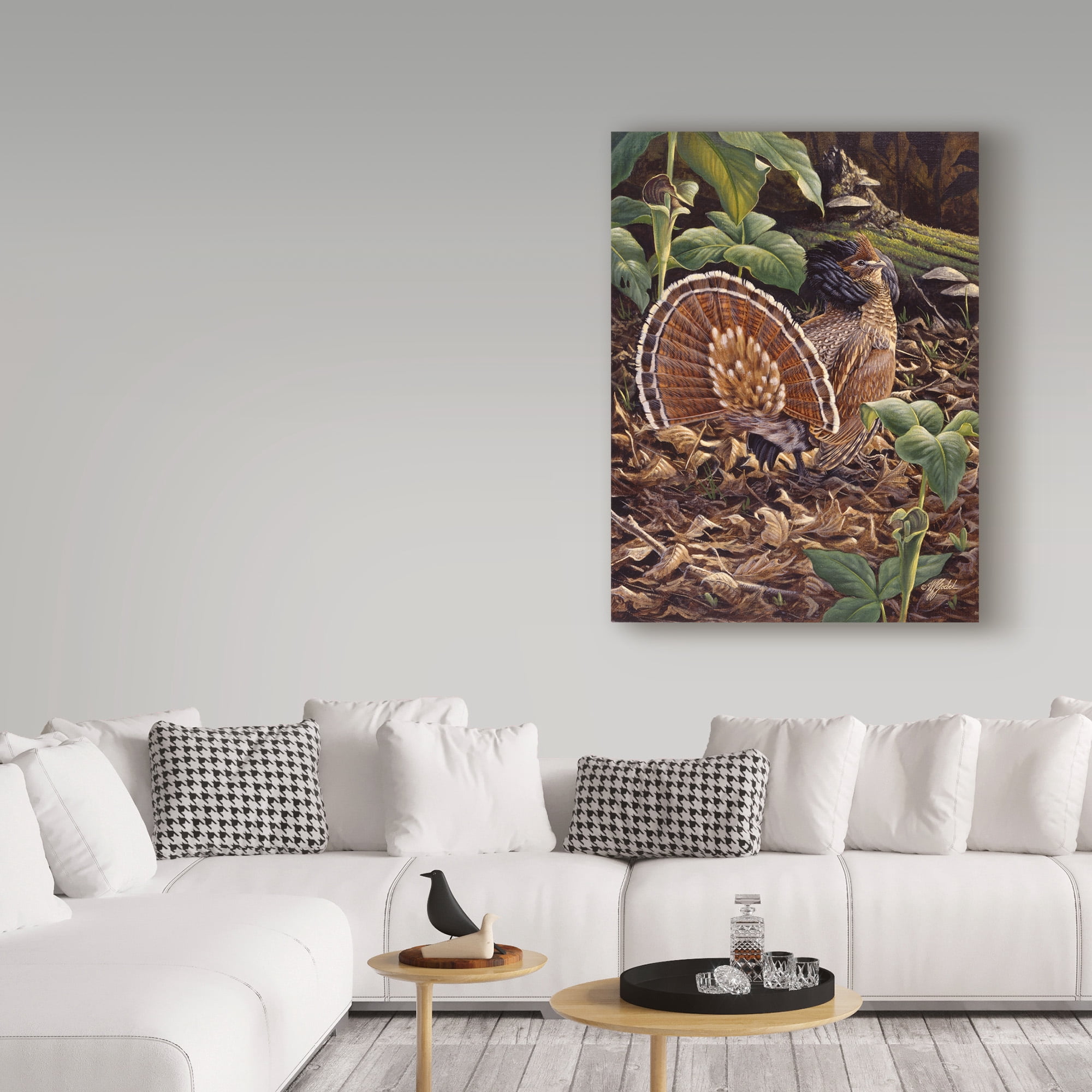 Trademark Fine Art 'May Display Ruffed Grouse' Canvas Art by Wilhelm Goebel