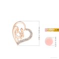 thumbnail image 3 of ANGARA Natural Diamond Heart Pendant in 14K Rose Gold for Women (Size-1.5mm| Color-I-J| Clarity-I1-I2) | April Birthstone, Anniversary, Jewelry Gift for Women | Natural Diamond Necklace, 3 of 8