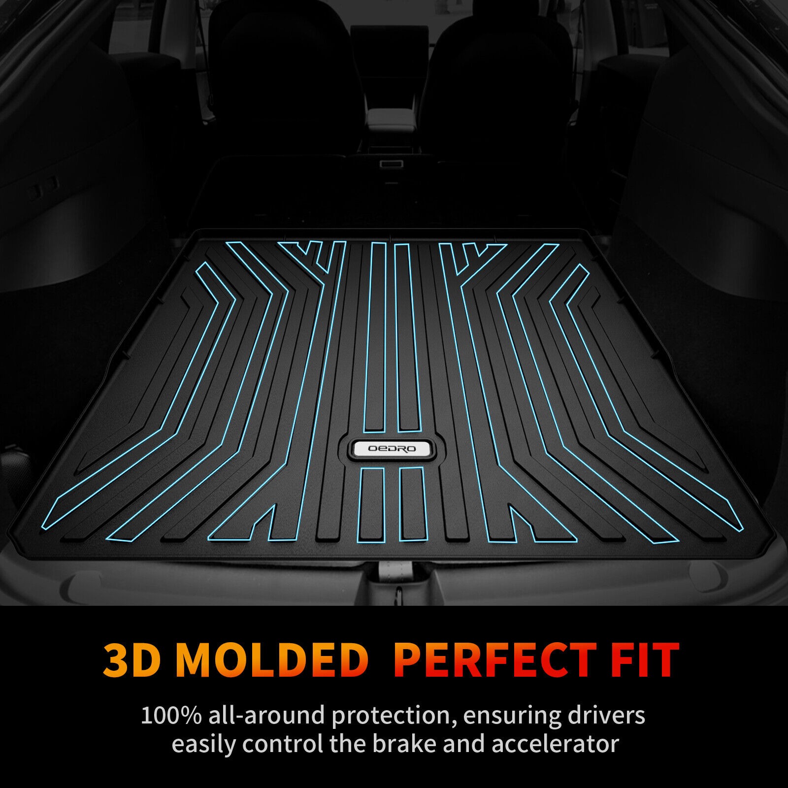RVNI Cargo Liner Trunk Mat compatible with 2018-2023 2024 Chevrolet Equinox / GMC Terrain