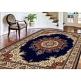 thumbnail image 2 of Tayse Sensation Area Rug 4707 NAVY Traditional Navy Blue Medallion Circle 5' 3" x 5' 3" Round, 2 of 3