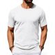 thumbnail image 1 of Tops para hombre, blusas y camisas de manga corta con cuello redondo para hombre, jersey de verano de color liso, informal, transpirable, de manga corta con cuello redondo, tops de poliéster para homb, 1 of 6