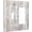 Aged White Wood Grain, variant on Stone Brown 2 Gang Double Toggle Light Switch Cover Decorative Wall Plate Electrical Faceplate for Stones River Bed Gravel Rock Cobblestone Natural Country Farm Kitchen Bathroom Home Living Room Deco