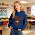 thumbnail image 6 of Gyujnb Youth Hoodie Shaggy Cow Print Cool Warm Versatile Pullover for Daily Casual Outings (Toddler, Big Boys),13-14 Years, 6 of 7