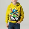 thumbnail image 4 of Sudadera con capucha para niño, para niño, con estampado de Feliz Día de Pascua, color, manga larga, informal, deportiva, con capucha, sudadera con capucha de manga larga, top con inserciones en los h, 4 of 5