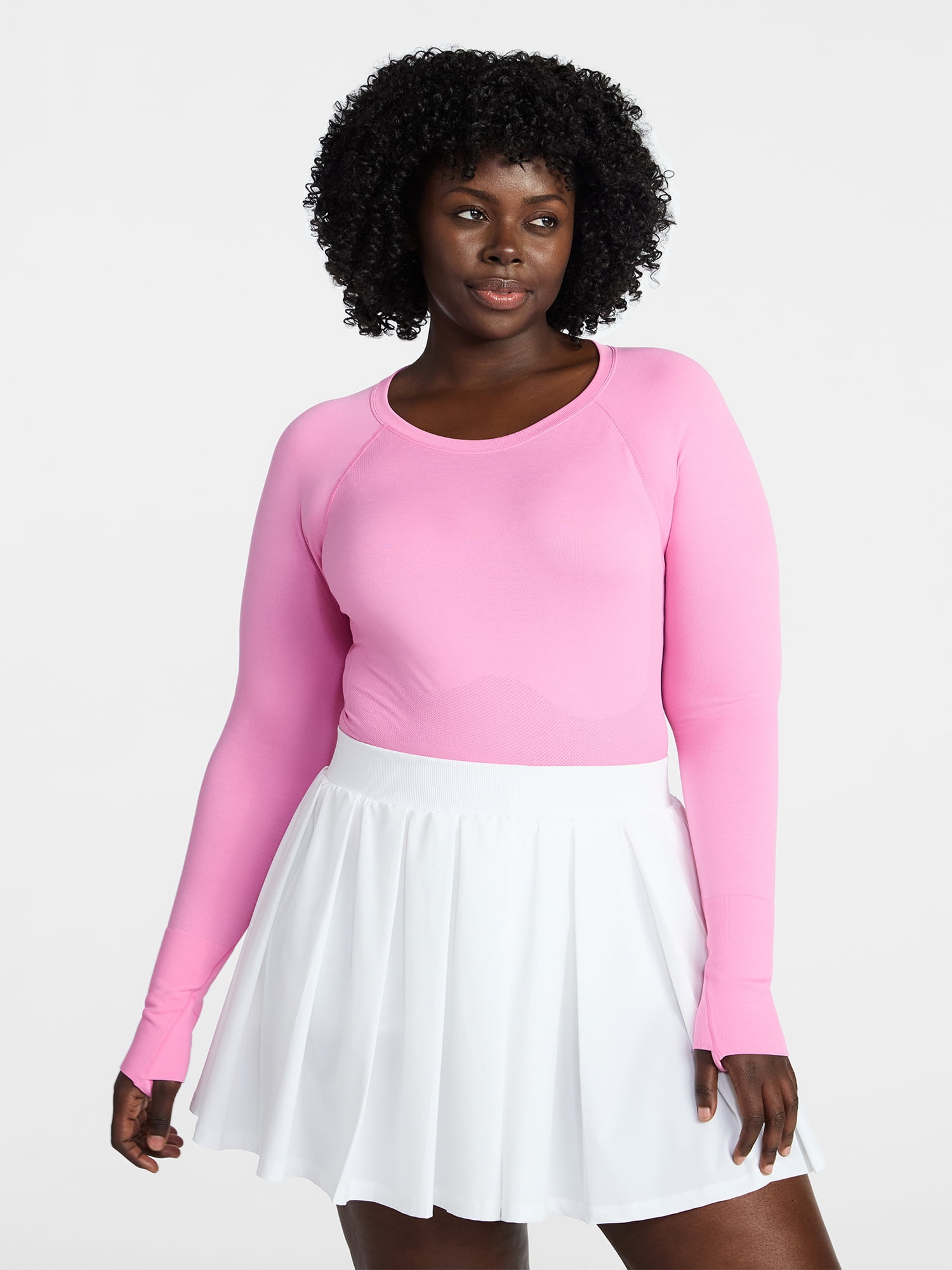Avia Women's Seamless Tee with Long Sleeves, Sizes XS-XXXL