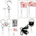 thumbnail image 2 of 2-Pack Smooth Spinning Swivel Clips Hanging Hooks For Wind Chime Mobile Spinner Hangers Crystal Twister Rotating Display S Hooks( 3.2 inches Long), 2 of 7