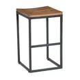 thumbnail image 1 of Kosas Home PL11553 Davidson Counter Stool, 24", Hand-Distressed Natural Finish with Black Base, 1 of 4