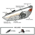 thumbnail image 3 of Spec-D Tuning Chrome Projector Headlights w/ Sequential LED Signal Tube Compatible with 2015-2018 Ford Focus, Left + Right Pair Headlamps Assembly, 3 of 5