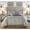 Gray, variant on Lanco Courtney Solid Print 7-Piece Comforter Set, Grey, Queen, 100% Polyester Fill