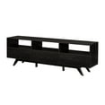 thumbnail image 3 of Walker Edison Mid-Century Modern Storage TV Stand for TVs up to 80”, Black, 3 of 12