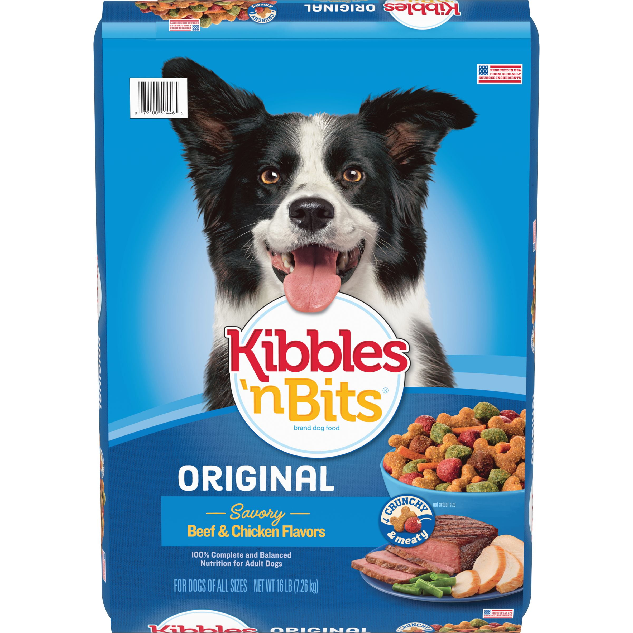 Kibbles 'n Bits Original Dry Dog Food, 16Pound Walmart