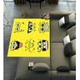 thumbnail image 1 of DEYOU Cartoon Spongebob Series Face Pattern Area Rugs 5 x 6ft Floor Carpet Mat for Living Dinning Room Bedroom Kitchen Hallway Office Decor, 1 of 6
