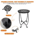 thumbnail image 3 of Mesa lateral de exterior Fashion&cool de metal, 38 cm, negra, 3 of 8