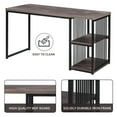 thumbnail image 6 of SESSLIFE 55 Inch Computer Desk, Home Office Desk Study Table, Study Writing Desk with 2 Wooden Storage Shelves, Easy Assemble, Brown, 6 of 10