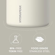 Hydrapeak 25oz Stainless Steel Vacuum Insulated Thermos Food Jar for Hot Food and Cold Food, Wide Mouth Leak-Proof Soup Jar for Adults, 10 Hours Hot 16 Hours Cold (Ivory)