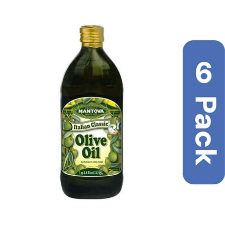 Mantova Italian Golden Extra Virgin Olive Oil 34 fl oz (Pack of 6)