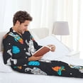 thumbnail image 6 of Lsque Space Pattern Long Sleeve Pajama Set for Men - Soft 2-Piece Sleepwear and Loungewear Set with Pockets, Comfy Nightwear-X-Large, 6 of 7