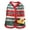 Green, variant on DOPI Pet Winter Vest Print Design Button Closure Windproof Cat Dog Two-legged Vest Clothes for Christmas