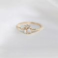 thumbnail image 2 of HeartsAndYou 0.3ct Princess Moissanite Engagement Ring for Women Cluster Minimalist 18k Yellow Gold Over Silver, 2 of 9