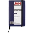 thumbnail image 3 of JAM Paper Hardcover Notebook with Elastic Band, 1/Pack, Blue, Small, 3 3/4 x 5 5/8, 100 Lined Sheets, 3 of 3