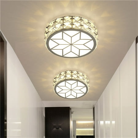 Kudosale Modern Crystal Ceiling Light Fixture Flush Mount Ceiling