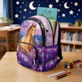 thumbnail image 3 of Yspwyqan Backpack Set For Girls Ages 8-10, Horse in Lavender Field Girls Backpack Set with Lunch Box and Pencil Case, 17" 600D Casual Daypack for High School Travel, 3 of 7