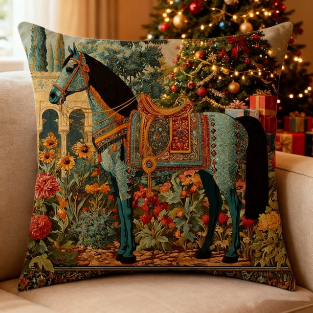 Herunwer Floral Morris Throw Pillow Covers Aesthetic Pillow For Bedroom Velvet Decor Pillowcase Home Decor Living Room Cushion Case For Bed Sofa Couch
