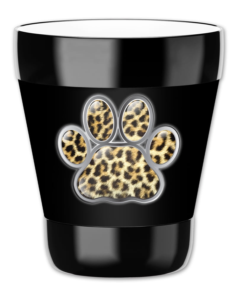 Small Leopard Spots Mugzie 12-OunceLow Ball Tumbler Drink Cup with Removable Insulated Wetsuit Cover 
