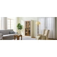 thumbnail image 3 of Living Room Cabinets 71.2'' Tall Display Cabinet with Glass Doors, Rustic Style China Cabinet, Curio Cabinet for Collectibles Figures Trophies, for Hallways Living Room, Kitchen, Home, Studio or Work, 3 of 8