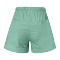 thumbnail image 6 of Ahdbta Womens Plus Size Shorts Comfy Summer Drawstring High Waist Cotton Linen Beach Lounge Shorts for Women Trendy, 6 of 6