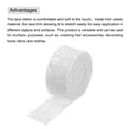 thumbnail image 4 of Unique Bargains Lace Trim 10 Yards 1.6 Inch Flower Elastic Lace Ribbons for Package Decoration Wedding Headbands White, 4 of 5