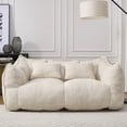 thumbnail image 2 of Giant Bean Bag Sofa for Two Adults, High Resilience Foam Recliner Loveseat, Easy Move & Clean Bean Bag Couch for Living Room, Bedroom, Apartment, Beige, 2 of 8