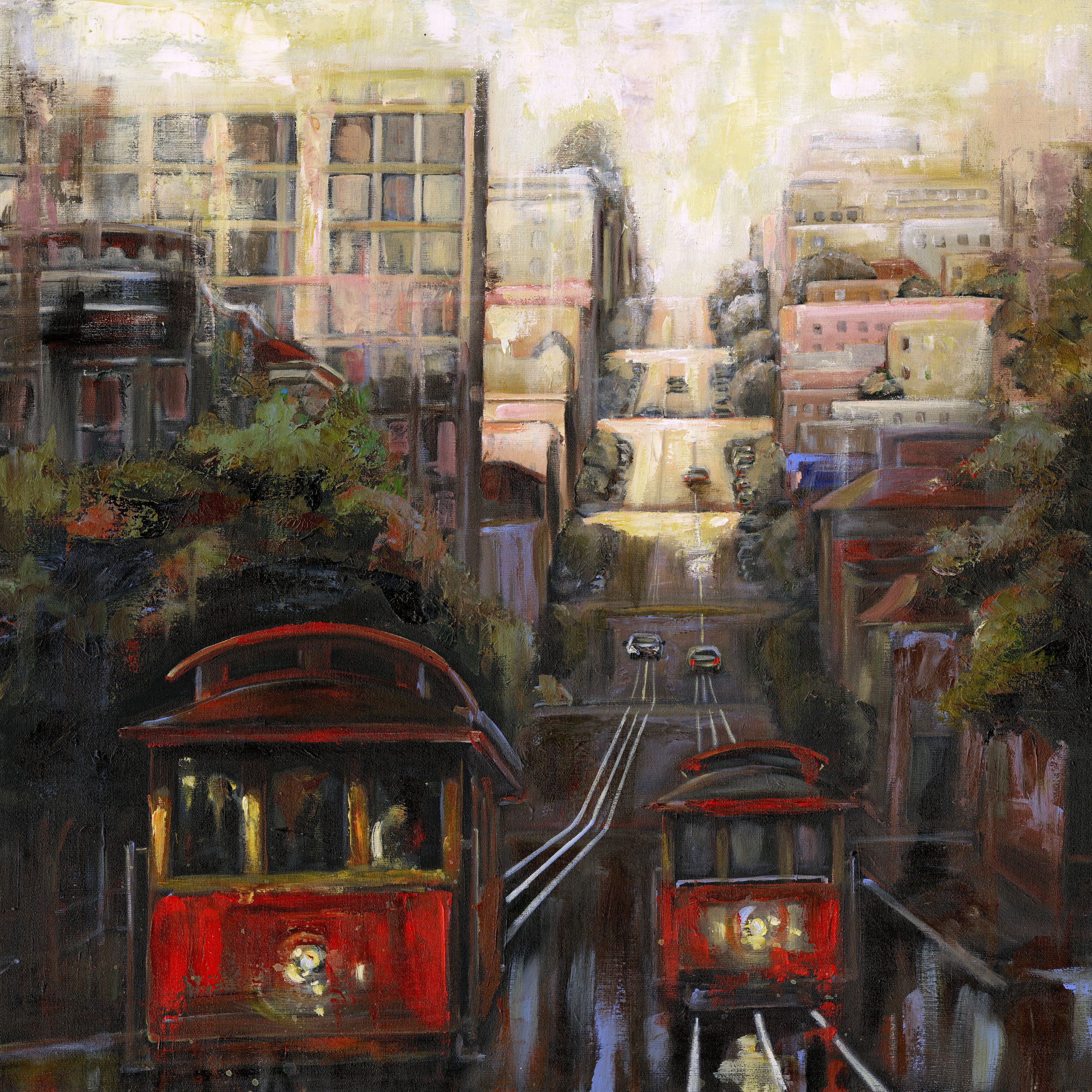 "Up and Down San Francisco" Painting Print on Wrapped Canvas
