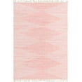 thumbnail image 1 of Unique Loom Chindi Cotton Geometric Striped Rug 7' x 10' Rectangle Pink/Ivory, 1 of 2