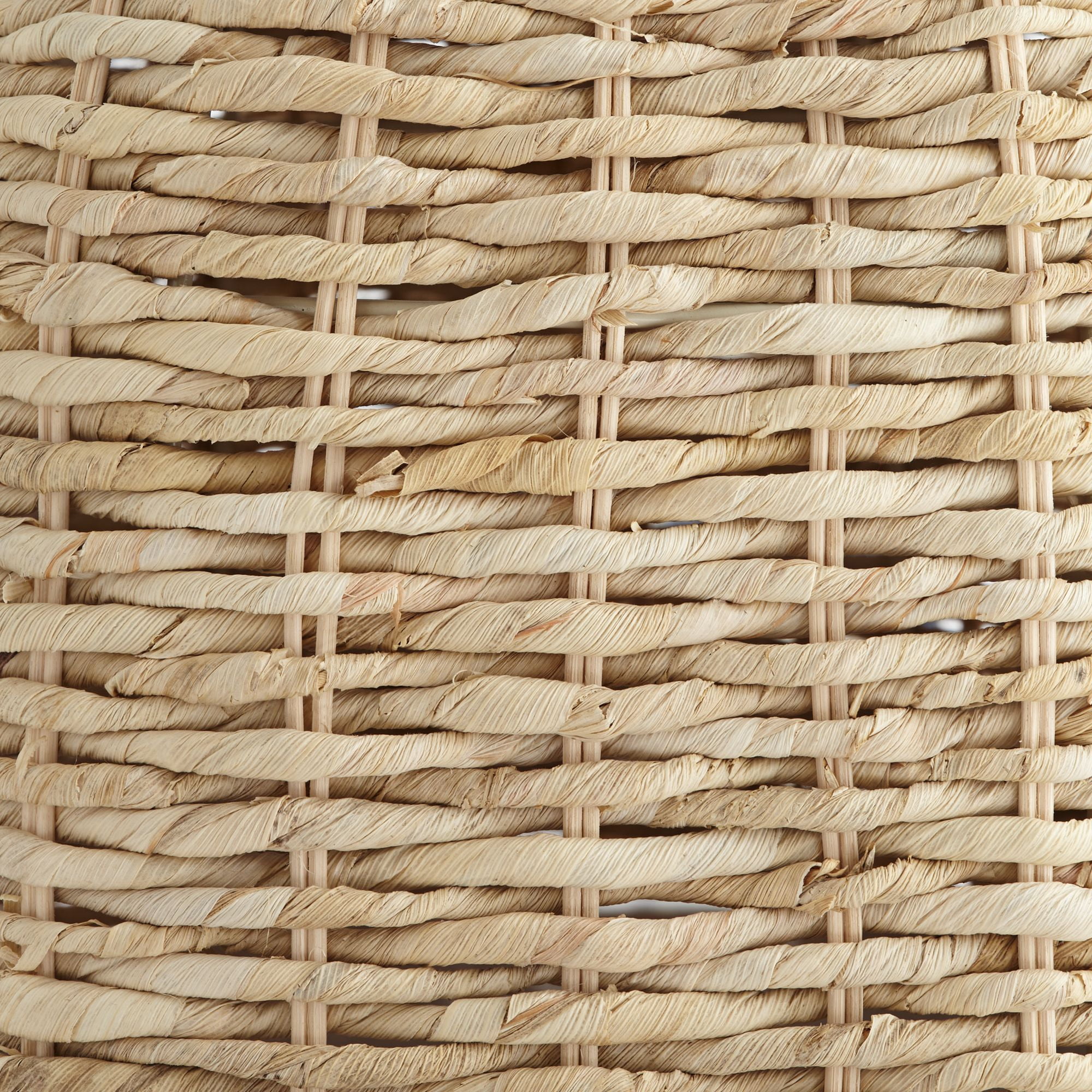 Springcrest 5" Top x 16" Bottom x 12" High x Lamp Shade Replacement Medium Drum Round Coastal Tropical Woven Husk Harp Finial