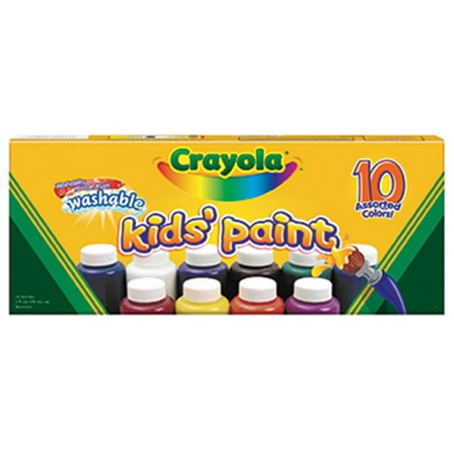 Crayola Llc Formerly Binney & Smith Washable Kids Paint 10 Jar Set