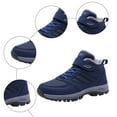 thumbnail image 5 of Rokment Women's Men's Winter Snow Hiking Boots Cold Weather Couples Unisex Plush Lined Warm Non Slip Work Walking Outdoor Sports Ankle Booties Dark Blue Size 8.5, 5 of 7